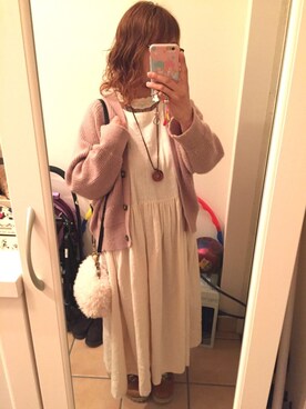 「お気に入りコーデ」｜「アイテム（ワンピース/ドレス）」を使った、Sayuさん（レディース・153cm）の冬コーディネート