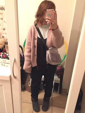 「SCROLLのアイテム」を使った、Sayuさん（レディース・153cm）の冬コーディネート