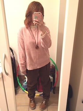 「LIME.INC（ライム）のアイテム」を使った、Sayuさん（レディース・153cm）の冬コーディネート