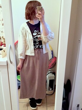 「ミッキーT」｜「アイテム（ブルゾン）」を使った、Sayuさん（レディース・153cm）の夏コーディネート