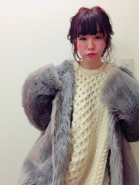 「MAKE MY DAY（メイクマイディ）のアイテム」を使った、yurufuwariiiiiさん（レディース・152cm）の冬コーディネート