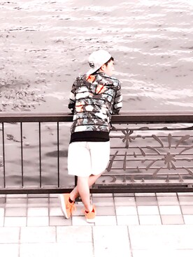 「GOTCHA（ガッチャ）のアイテム（帽子）」を使った、K.Rさん（メンズ・160cm）の夏コーディネート