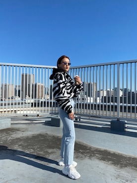 「シャギー」｜「アイテム（ブルゾン）」を使った、miho_matsuishiさん（レディース・163cm）の秋コーディネート