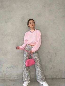 「シャギー」｜「アイテム（スウェット）」を使った、miho_matsuishiさん（レディース・163cm）の秋コーディネート