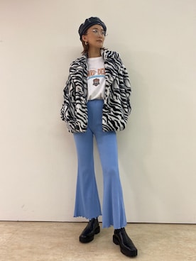 「SHAGGIE（シャギー）のアイテム（その他アウター）」を使った、miho_matsuishiさん（レディース・163cm）の秋コーディネート