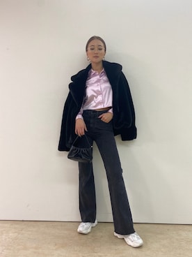 「SHAGGIE（シャギー）のアイテム（その他アウター）」を使った、miho_matsuishiさん（レディース・163cm）の秋コーディネート