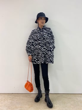 「SHAGGIE（シャギー）のアイテム（その他アウター）」を使った、miho_matsuishiさん（レディース・163cm）の秋コーディネート
