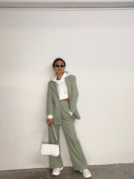 「SHAGGIE（シャギー）のアイテム（ジャケット/アウター）」を使った、miho_matsuishiさん（レディース・163cm）の秋コーディネート