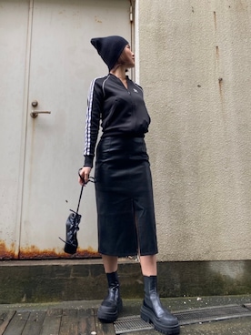 「シャギー」｜「アイテム（ジャージ）」を使った、miho_matsuishiさん（レディース・163cm）の冬コーディネート