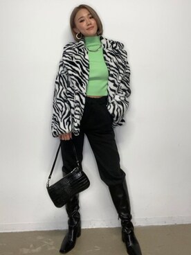 「SHAGGIE（シャギー）のアイテム（その他アウター）」を使った、miho_matsuishiさん（レディース・163cm）の冬コーディネート
