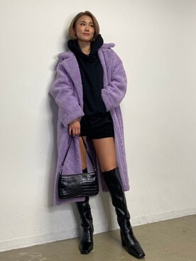 「SHAGGIE（シャギー）のアイテム（その他アウター）」を使った、miho_matsuishiさん（レディース・163cm）の冬コーディネート