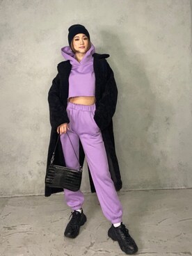 「SHAGGIE（シャギー）のアイテム（その他アウター）」を使った、miho_matsuishiさん（レディース・163cm）の冬コーディネート