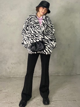 「SHAGGIE（シャギー）のアイテム（その他アウター）」を使った、miho_matsuishiさん（レディース・163cm）の冬コーディネート