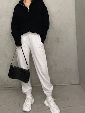 「ジョガーパンツ」｜miho_matsuishiさん（レディース・163cm）の冬コーディネート