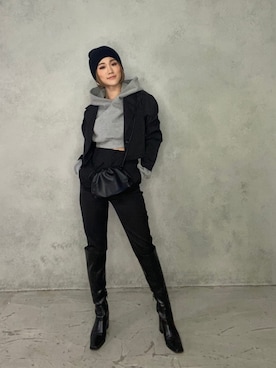 「SHAGGIE（シャギー）のアイテム（ジャケット/アウター）」を使った、miho_matsuishiさん（レディース・163cm）の冬コーディネート