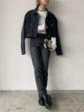 「SHAGGIE（シャギー）のアイテム（ジャケット/アウター）」を使った、miho_matsuishiさん（レディース・163cm）の冬コーディネート