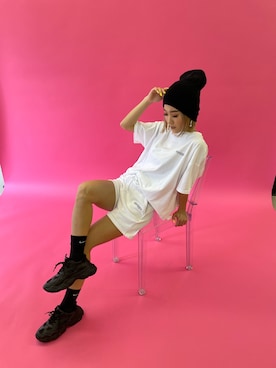 「SHAGGIE（シャギー）のアイテム」を使った、miho_matsuishiさん（レディース・163cm）の春コーディネート