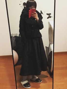 「tricot COMME des GARCONS（トリココムデギャルソン）のアイテム（ピーコート）」を使った、Karasuさん（レディース・170cm）の冬コーディネート