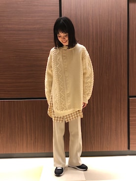 「THE SHINZONE（ザ　シンゾーン）のアイテム（スラックス）」を使った、Kimuraさん（レディース・162cm）の秋コーディネート