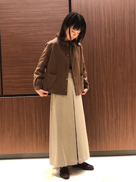 「Scye（サイ）のアイテム（その他アウター）」を使った、Kimuraさん（レディース・162cm）の秋コーディネート