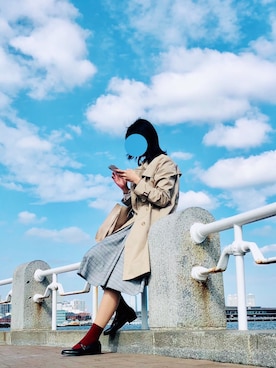 「横浜」｜「アイテム（その他アウター）」を使った、Fumi924さん（レディース・174cm）の春コーディネート