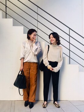 「mystic（ミスティック）のアイテム（ブルゾン）」を使った、なおてぃーさん（レディース・160cm）の秋コーディネート