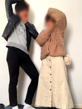 「417 EDIFICE（フォーワンセブンエディフィス）のアイテム（ライダースジャケット）」を使った、takuya さん（メンズ・177cm）の冬コーディネート