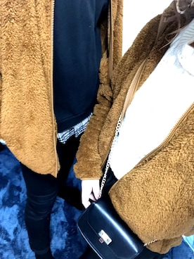 「カップル」｜「アイテム（ブルゾン）」を使った、takuya さん（メンズ・177cm）の冬コーディネート
