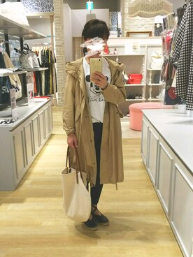 「レースアップシューズ」｜「アイテム（モッズコート）」を使った、のぁさん（レディース・148cm）の夏コーディネート
