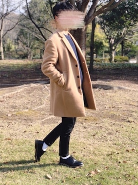 「しまむら（シマムラ）のアイテム（レッグウェア）」を使った、Charlieさん（メンズ・174cm）の冬コーディネート