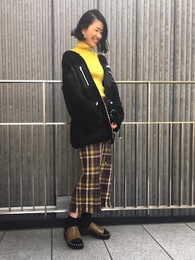 「ASTRAET（アストラット）のアイテム（ジャケット/アウター）」を使った、ryoko kawaiさん（レディース・168cm）の秋コーディネート