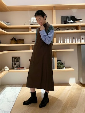 「ASTRAET（アストラット）のアイテム（ワンピース/ドレス）」を使った、ryoko kawaiさん（レディース・168cm）の秋コーディネート