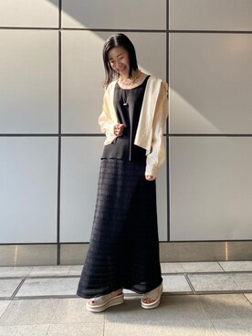 「ASTRAET（アストラット）のアイテム（アクセサリー）」を使った、ryoko kawaiさん（レディース・168cm）の春コーディネート