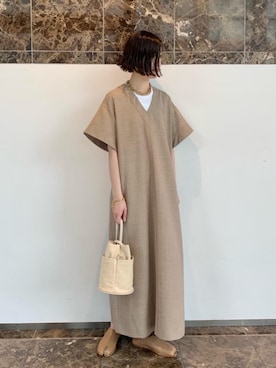 「ASTRAET（アストラット）のアイテム（ワンピース/ドレス）」を使った、ryoko kawaiさん（レディース・168cm）の夏コーディネート