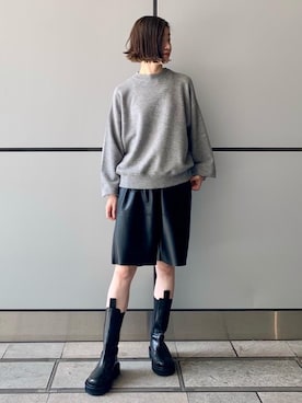 「ASTRAET（アストラット）のアイテム（パンツ）」を使った、ryoko kawaiさん（レディース・168cm）の秋コーディネート