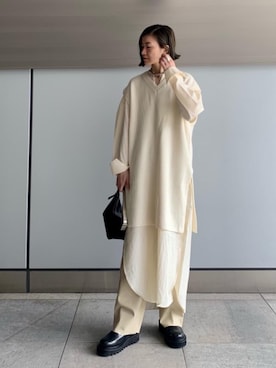 「ASTRAET（アストラット）のアイテム（パンツ）」を使った、ryoko kawaiさん（レディース・168cm）の秋コーディネート