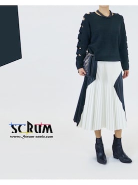 「スカートコーデ」｜「アイテム（その他）」を使った、SCRUMさん（レディース・161cm）の春コーディネート