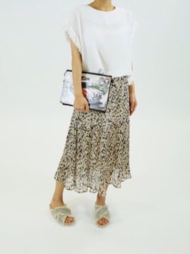 「フレアースカート」｜SCRUMさん（レディース・161cm）の春コーディネート