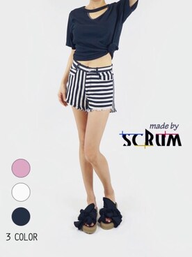 「カットオフ」｜「アイテム（その他）」を使った、SCRUMさん（レディース・161cm）の夏コーディネート