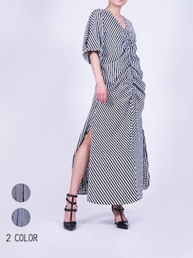 「ギンガムチェックワンピース」｜SCRUMさん（レディース・161cm）の夏コーディネート