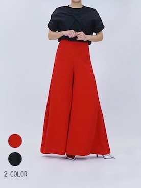 「ワイドシルエット」｜「アイテム（その他）」を使った、SCRUMさん（レディース・161cm）の秋コーディネート