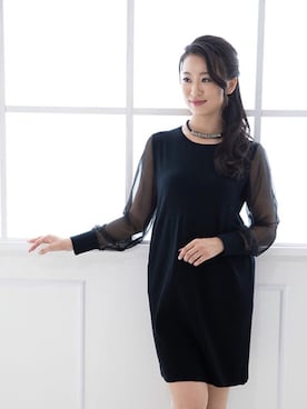 「シースルーワンピース」｜「アイテム（その他）」を使った、SCRUMさん（レディース・161cm）の春コーディネート