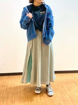 「DOUBLE NAME（ダブルネーム）のアイテム（ブルゾン）」を使った、DOUBLE NAME_officialさん（レディース・156cm）の夏コーディネート