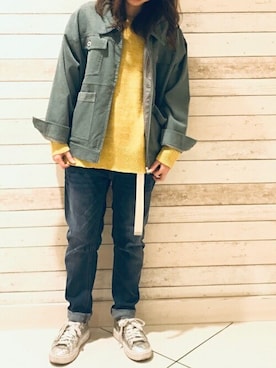 「サマーニット」｜「アイテム（ブルゾン）」を使った、DOUBLE NAME_officialさん（レディース・157cm）の夏コーディネート