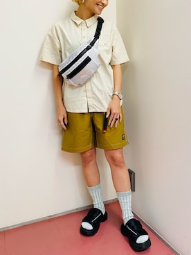 「DOUBLE NAME（ダブルネーム）のアイテム」を使った、DOUBLE NAME_officialさん（レディース・158cm）の夏コーディネート