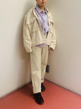 「セットアップ風」｜「アイテム（ブルゾン）」を使った、DOUBLE NAME_officialさん（レディース・158cm）の夏コーディネート