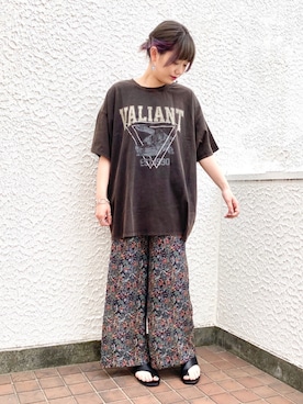 「DOUBLE NAME（ダブルネーム）のアイテム（シューズ）」を使った、DOUBLE NAME_officialさん（レディース・159cm）の夏コーディネート