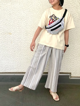 「DOUBLE NAME（ダブルネーム）のアイテム（シューズ）」を使った、DOUBLE NAME_officialさん（レディース・158cm）の夏コーディネート