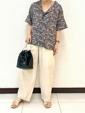 「DOUBLE NAME（ダブルネーム）のアイテム（シューズ）」を使った、DOUBLE NAME_officialさん（レディース・157cm）の夏コーディネート