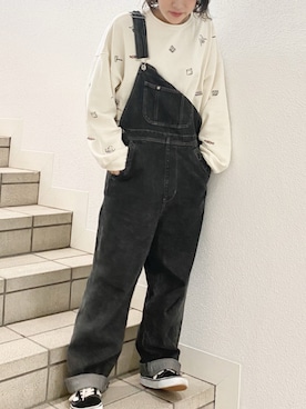 「DOUBLE NAME（ダブルネーム）のアイテム（オールインワン・サロペット）」を使った、DOUBLE NAME_officialさん（レディース・158cm）の秋コーディネート